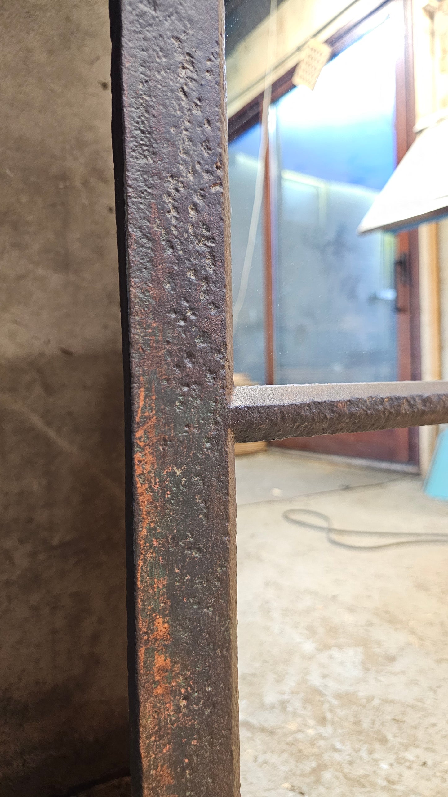 X - liggende gietijzeren spiegel - 150x107,5 cm