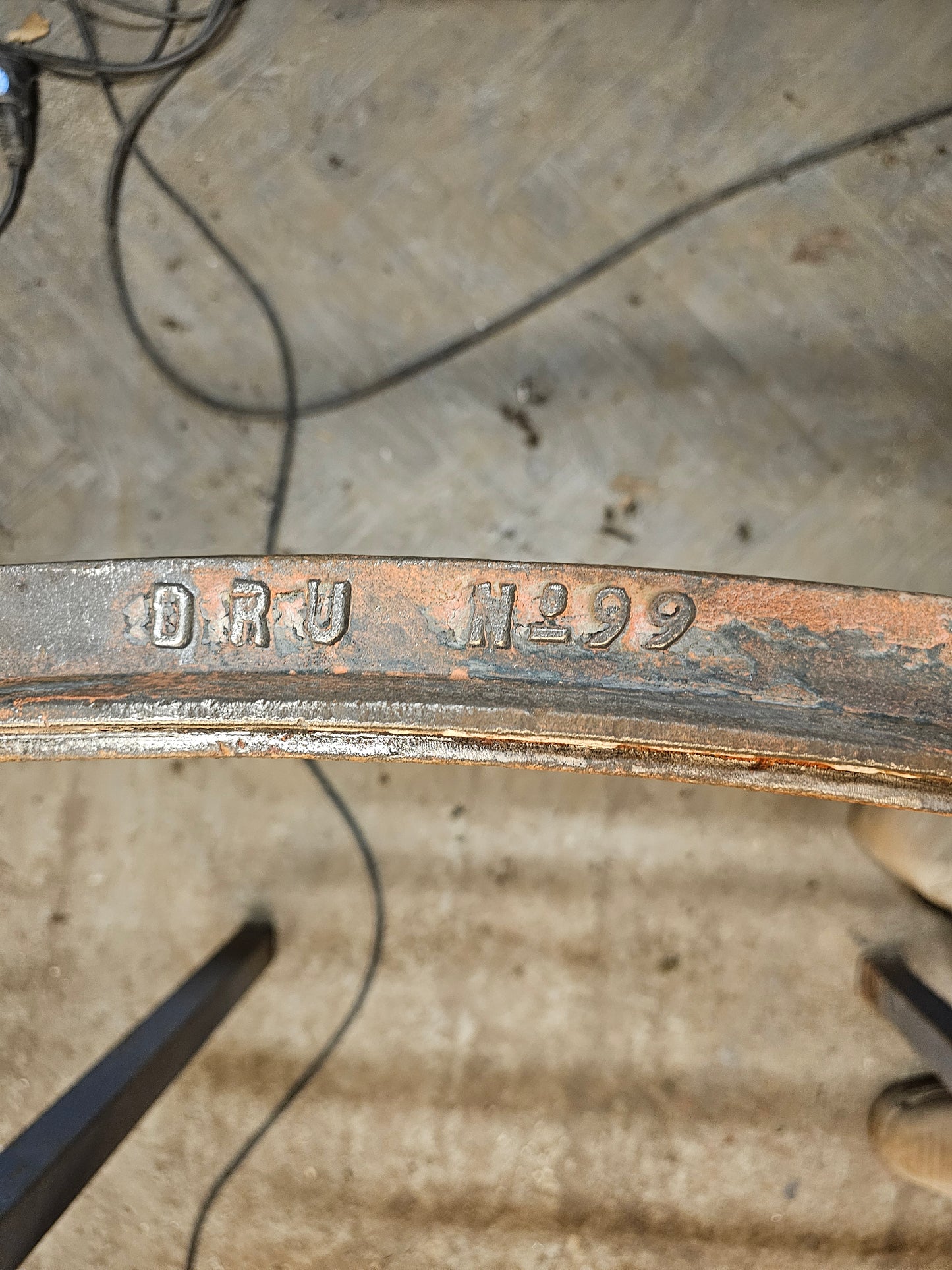 VII Grote gietijzeren spiegel - 180x95